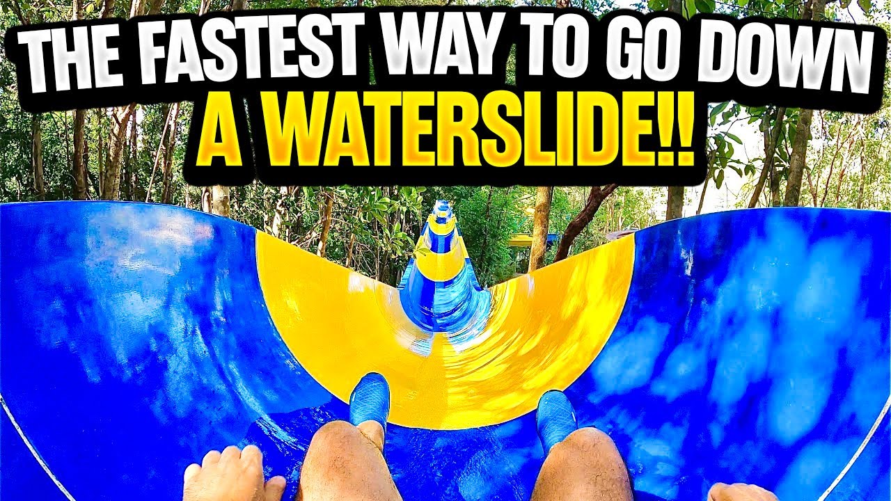 The FASTEST way to go down a Waterslide!!
