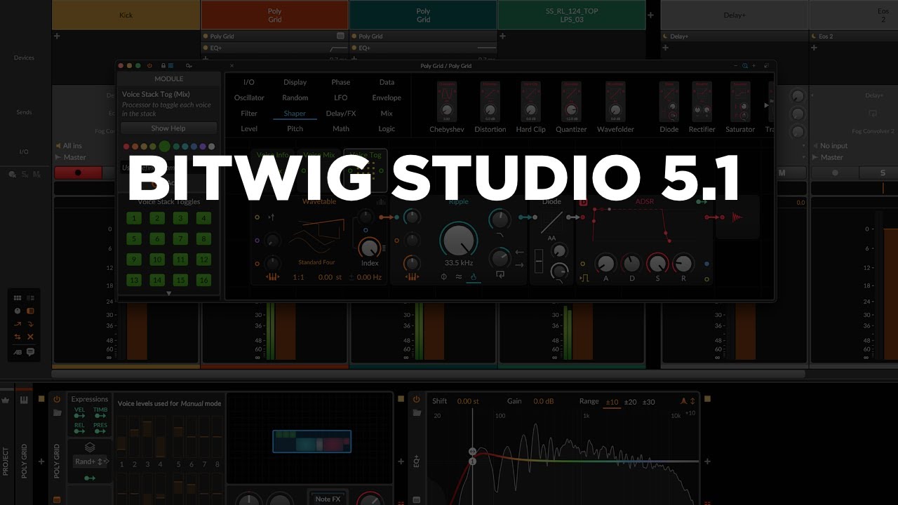 Что такое Voice Stacking в Bitwig Studio 5.1 Beta 1