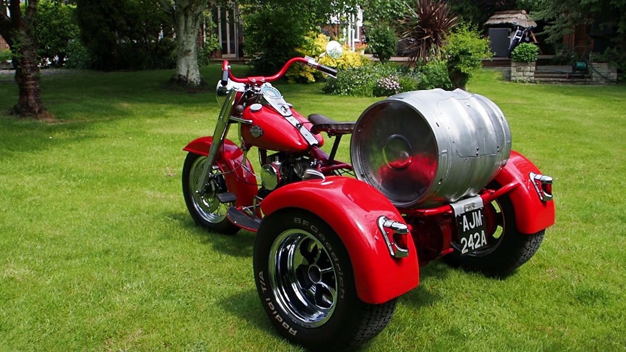Harley Davidson Servicar walkaround ,Flathead WL Trike 1963 with a reverse gear great classic Harley