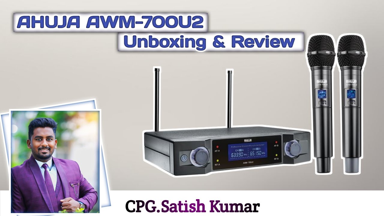 @ahuja awm-700u2 Dual pa wireless microphones (Unboxing & Full Review)