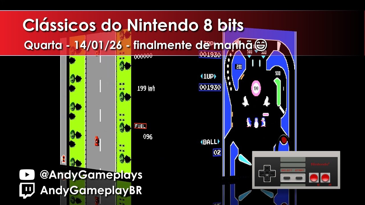 Live - 14/01/26 - Clássicos do Nintendo 8 bits