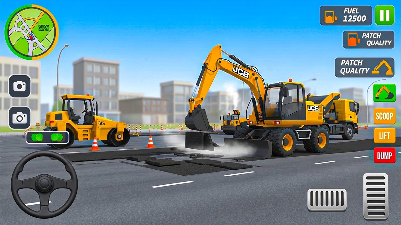 JCB Excavator Simulator  Road Construction Project  Android Gameplay