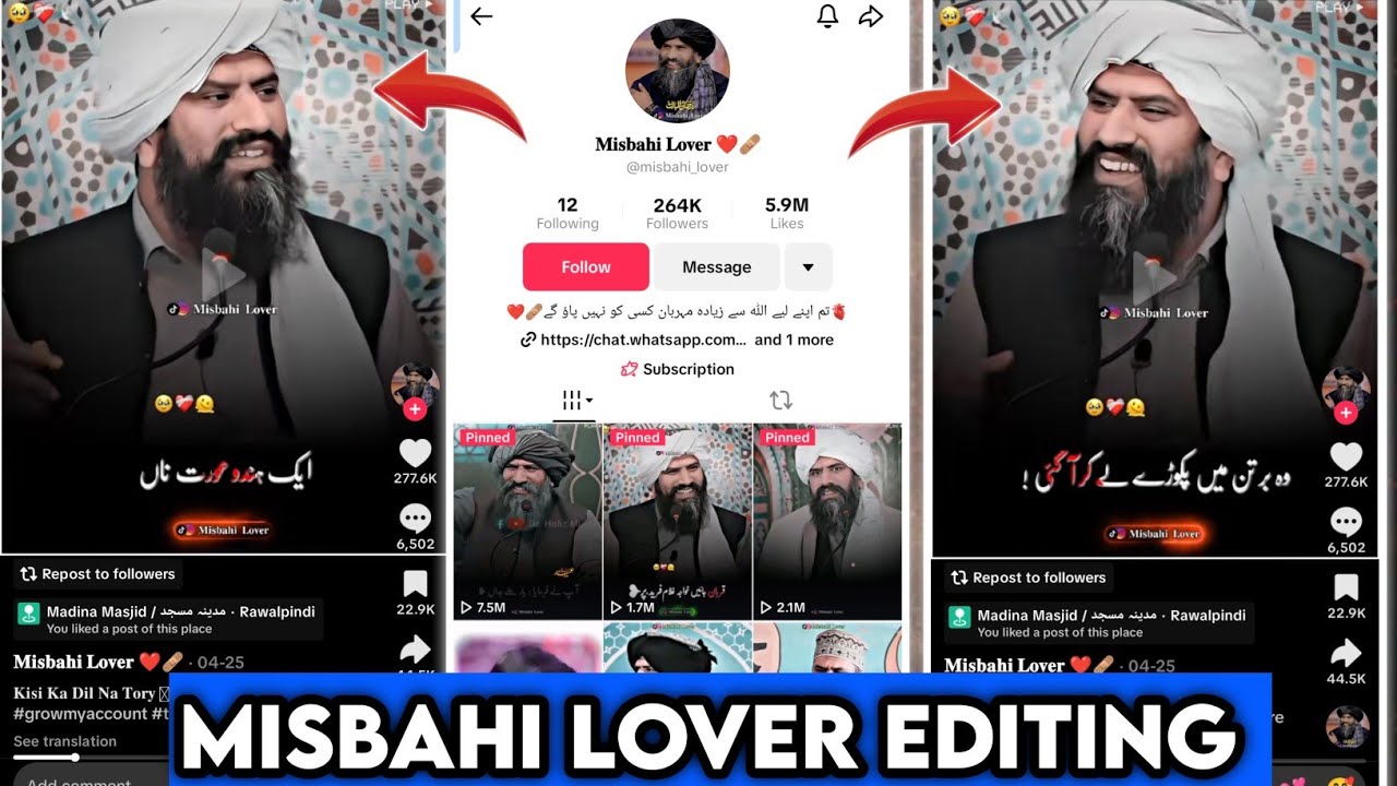 Misbahi lover Video Editing TikTok|islamic video editing alight motion ||Alight motion video editing