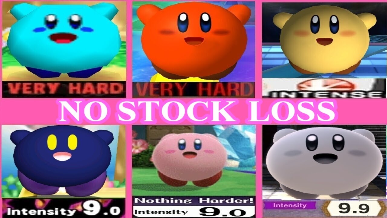 All Super Smash Bros. Classic Modes (64 to Ultimate) with Kirby (Hardest Difficulty) No Stock Loss