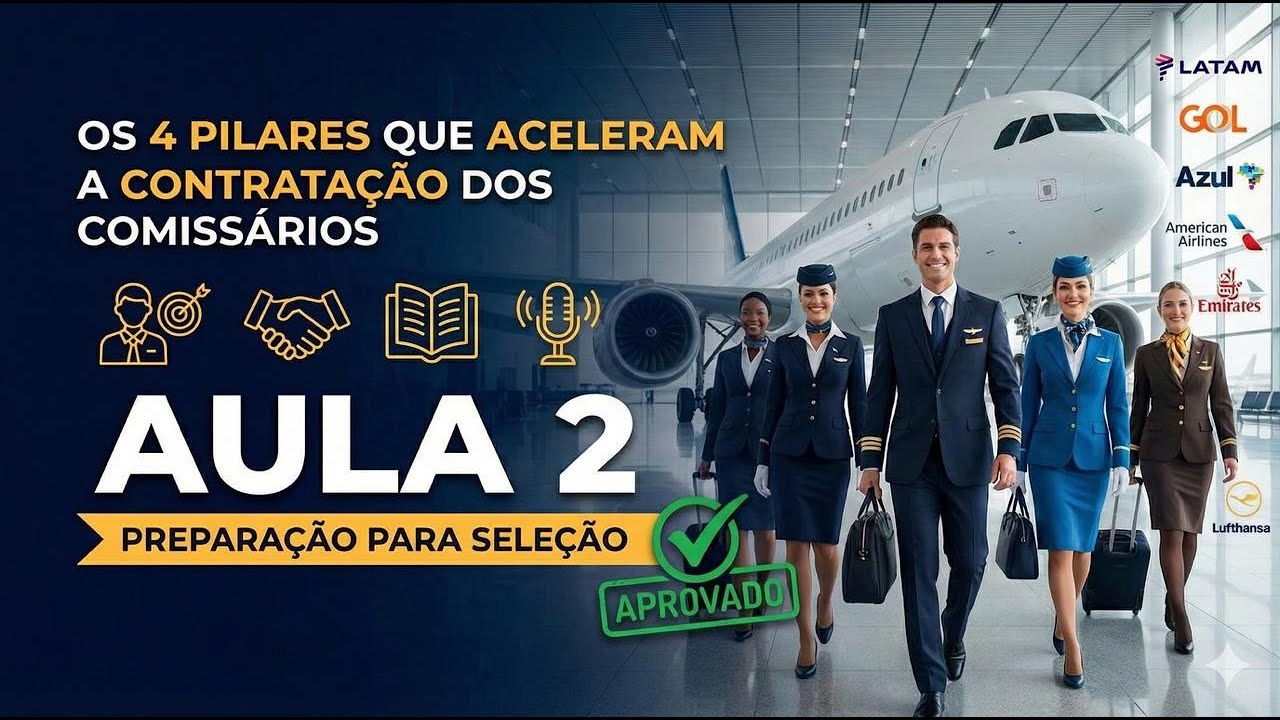Os 4 Pilares que Aceleram a Contratação dos Comissários de Voo