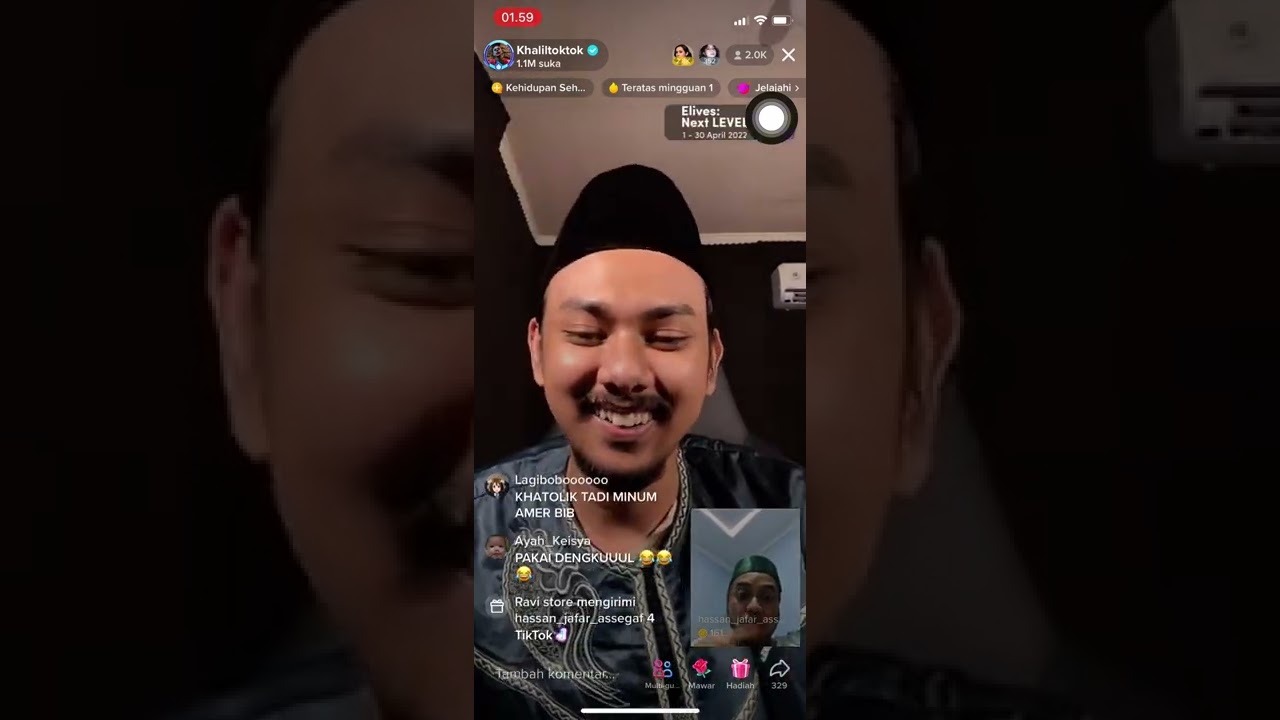 Ada habib Hasan Jafar assegaf di live khalil toktok langsung terdiam