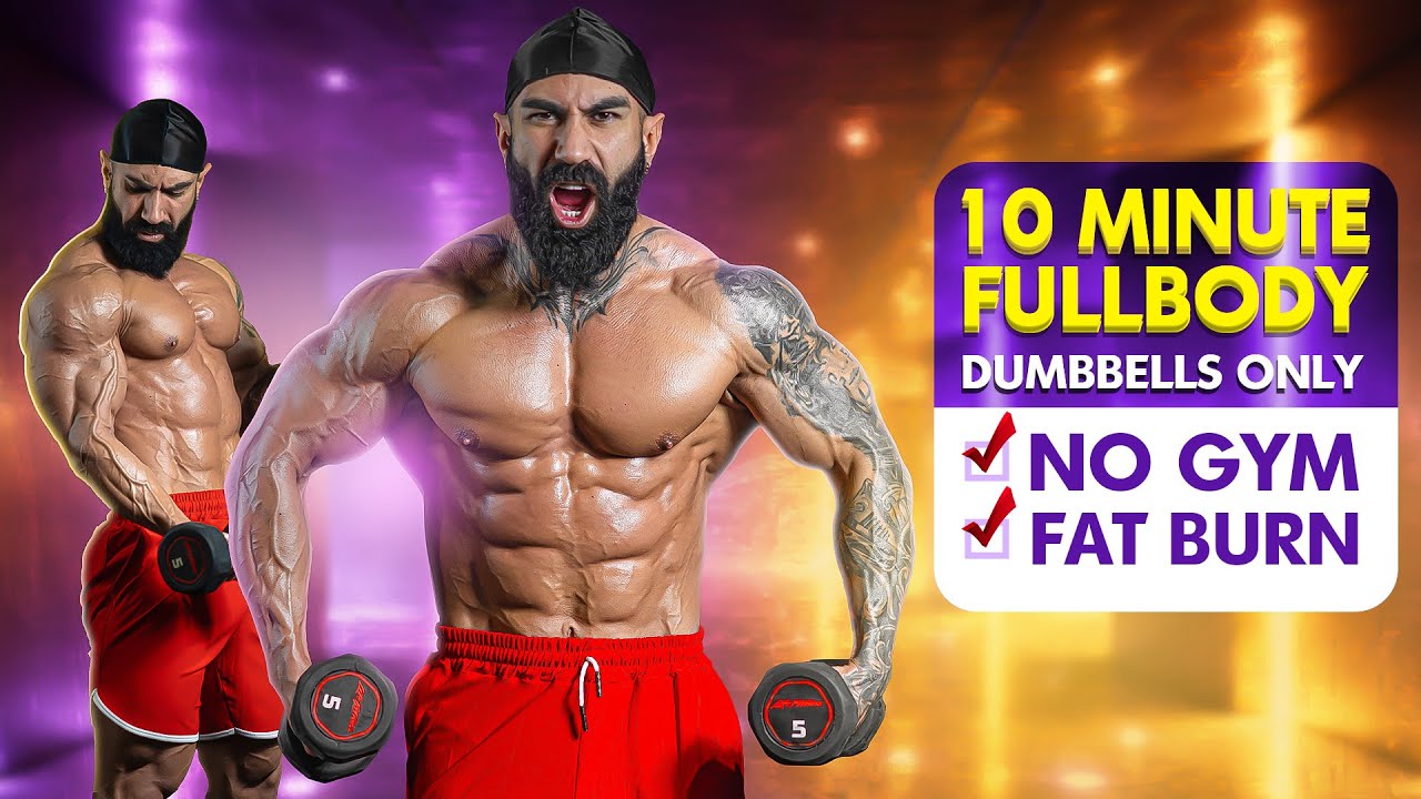 10 Minute Full Body Dumbbell Workout | Burn Fat & Build Muscle at Home
