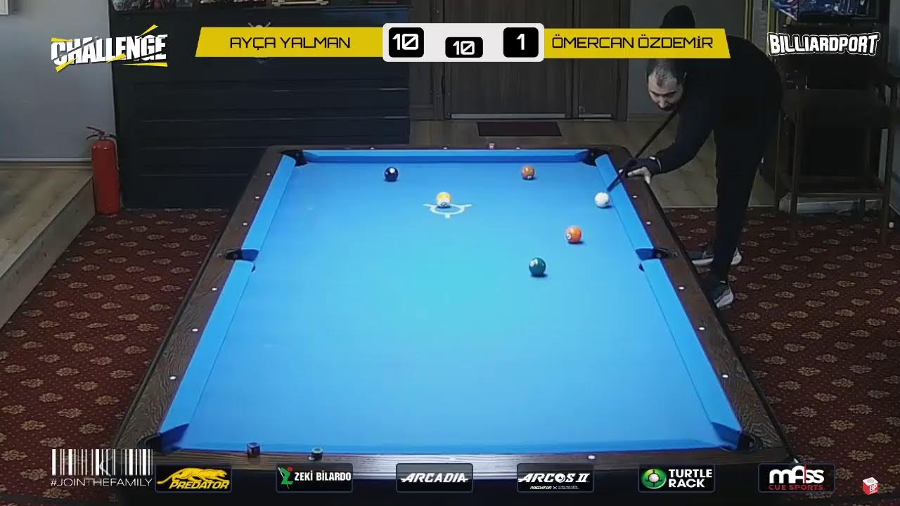 BilliardPort Challenge Match:Ay&ccedil;a Yalman vs &Ouml;mercan &Ouml;zdemir (9 Ball,RaceTo:10,Winner Break)