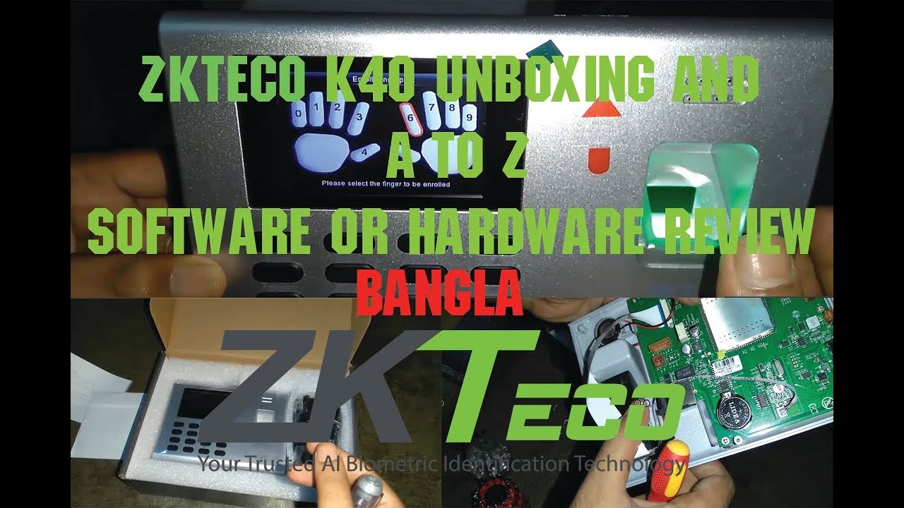 Zkteco K40  Biometric Time Attendance Machine | Unboxing | And A TO Z | Software Or Hardware Review