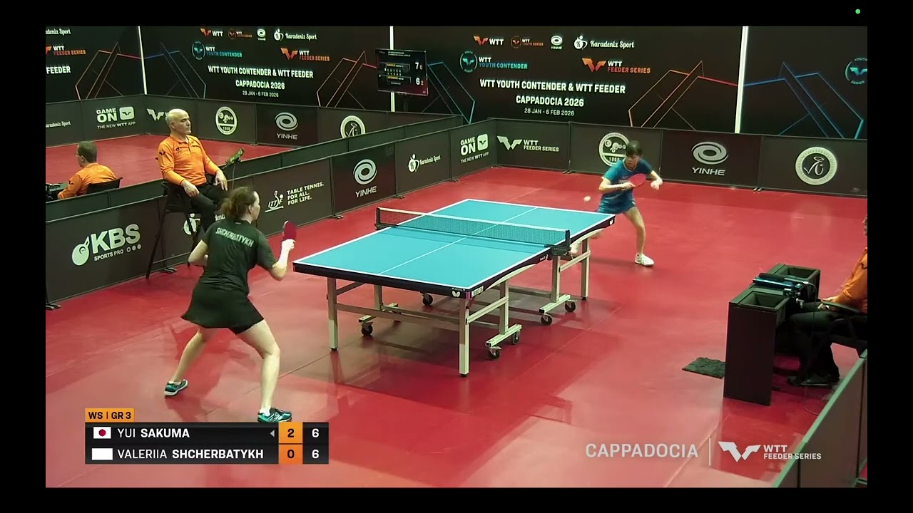 兼吉優花 Yui Sakuma vs Валерия Щербатых WTT FEEDER CAPPADOCIA 3 SET
