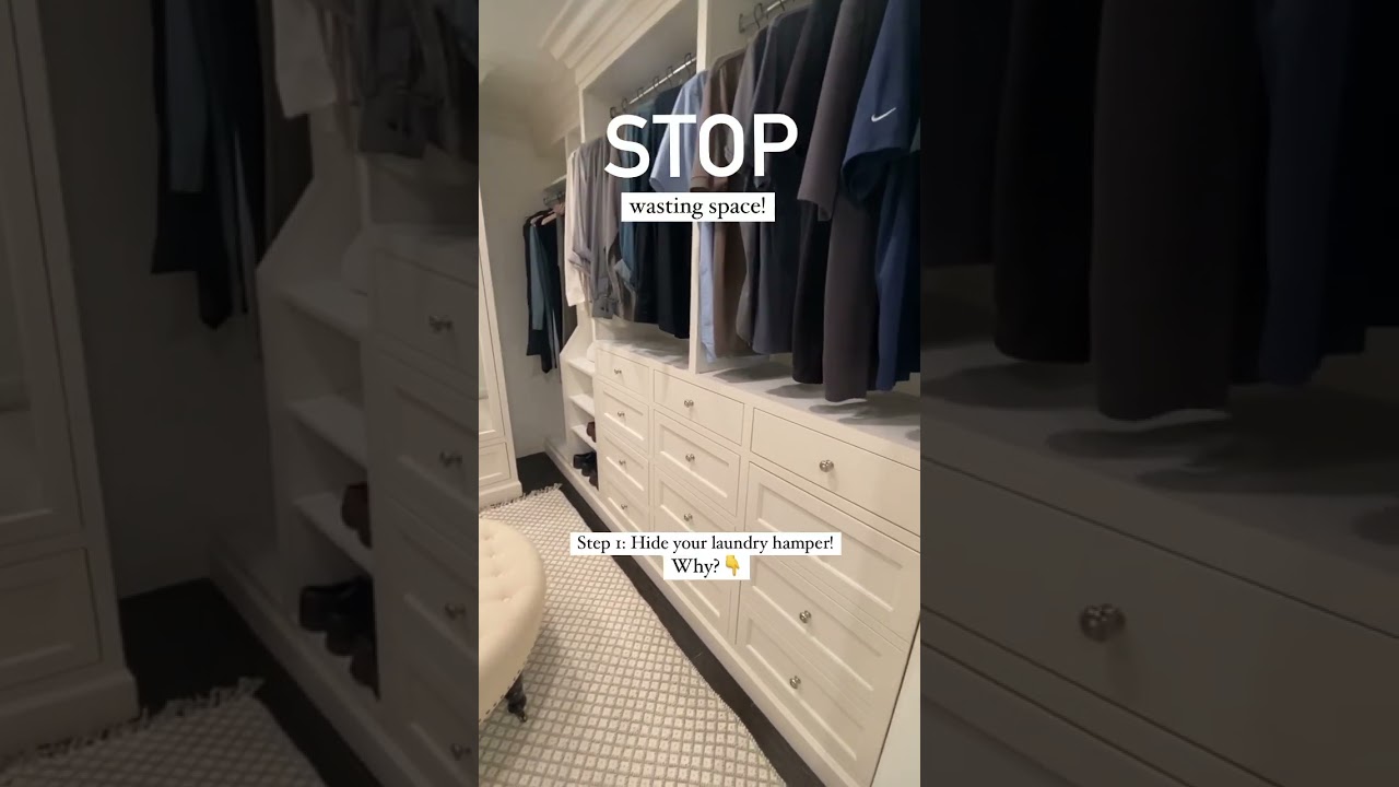 3 Reasons to HIDE Your Laundry Hamper! (👉FREE Design Guide!) #closet #interior #hack #design