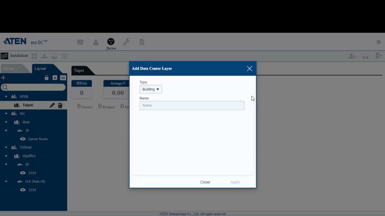 Eco DC software layout plan setting