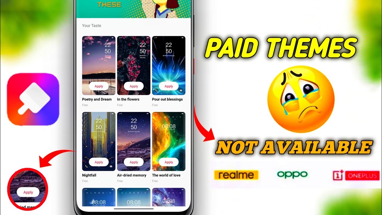 Paid Themes Not Showing on Realme Oppo Theme Store ⚡ Realme Oppo & OnePlus Paid Themes Not Showing