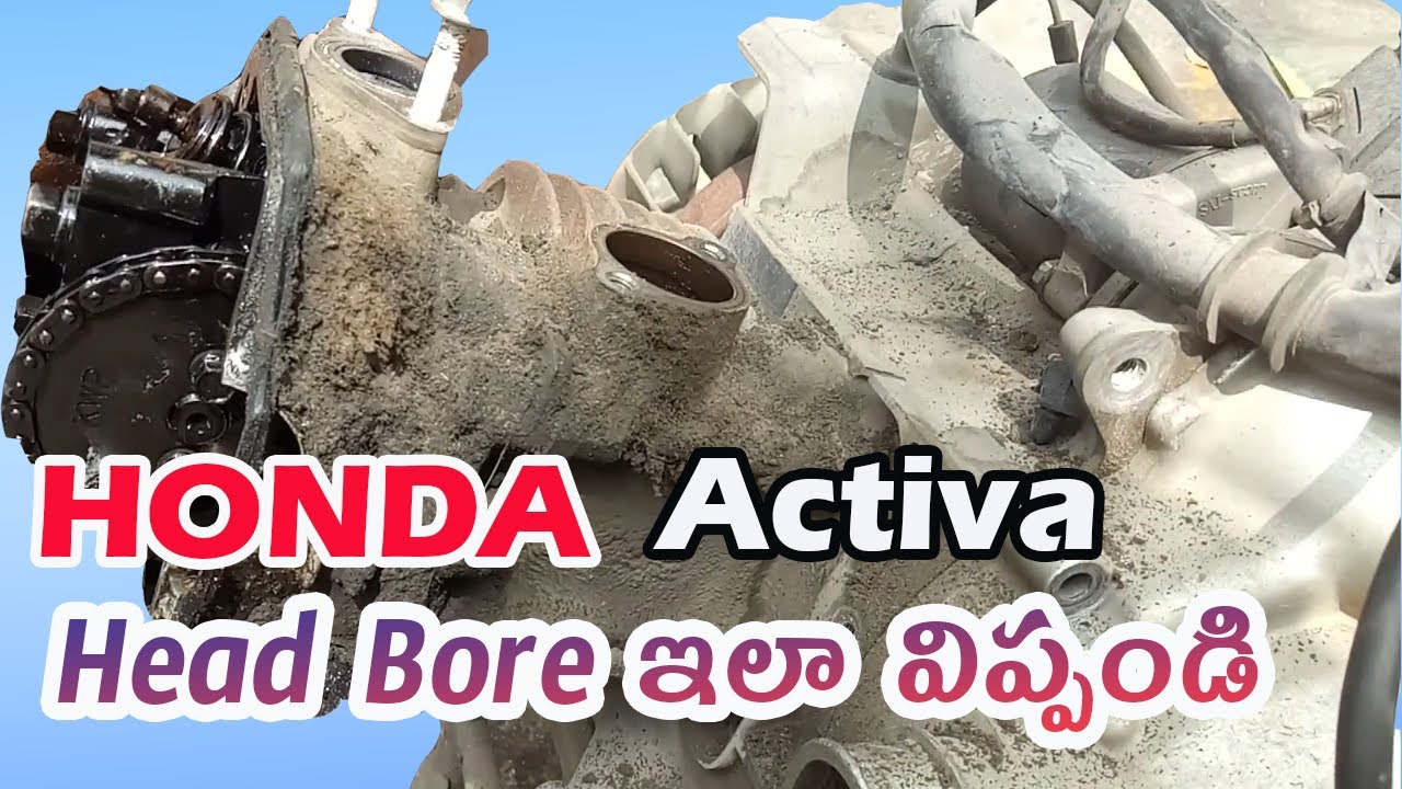 Honda Activa Head And Bore Dismantling | Honda Activa Bike Engine Work | Telugu All Bike Services ||