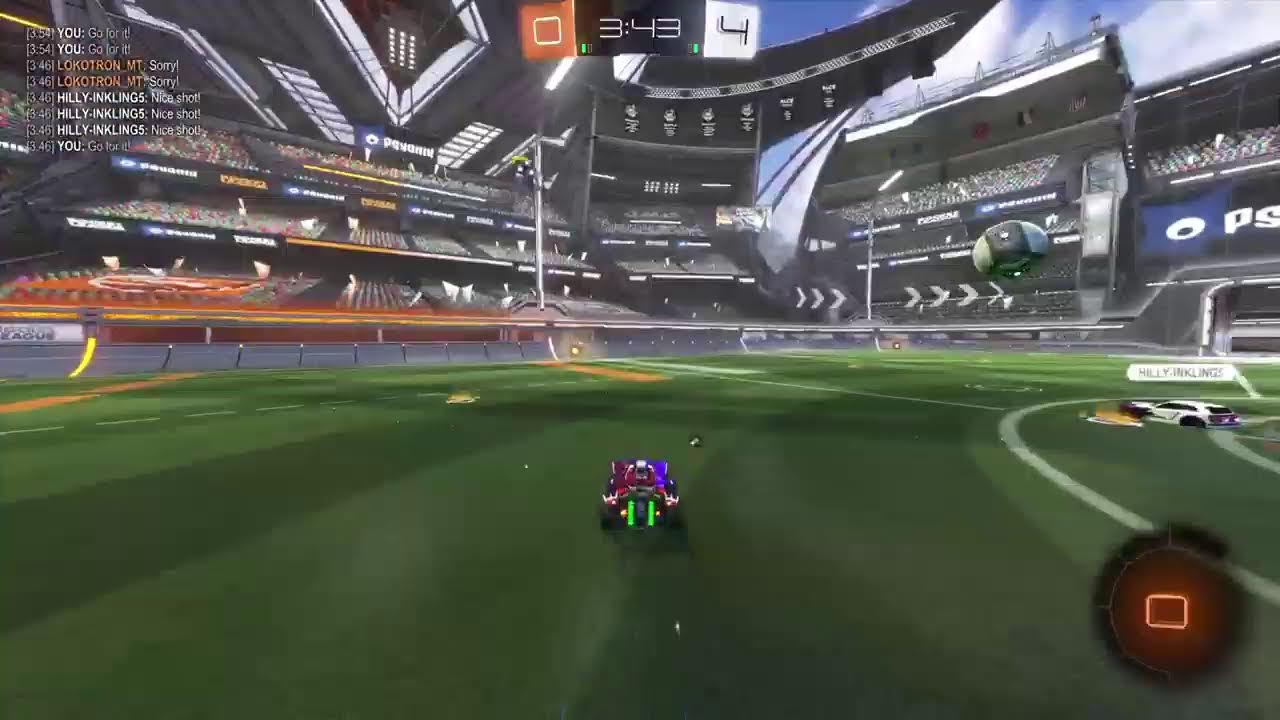 Playing a 2v 2 tournament with randoms.In rocket League.