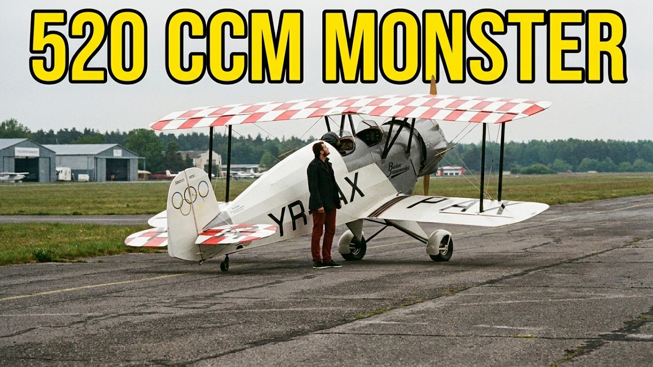 RC самолет - гигантский RC модель самолета на аэродроме