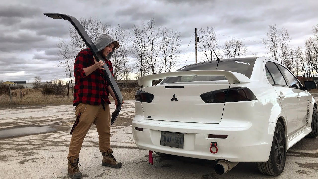 Installing Evo X Style Wing On Lancer