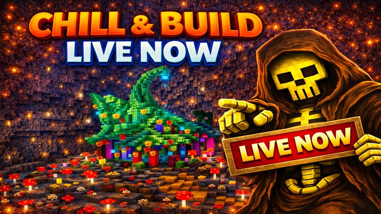 ✨ Chill & Build LIVE NOW | Finishing Witch Hut Cave Vines | KrustyKraft SMP | Minecraft Bedrock 1.21