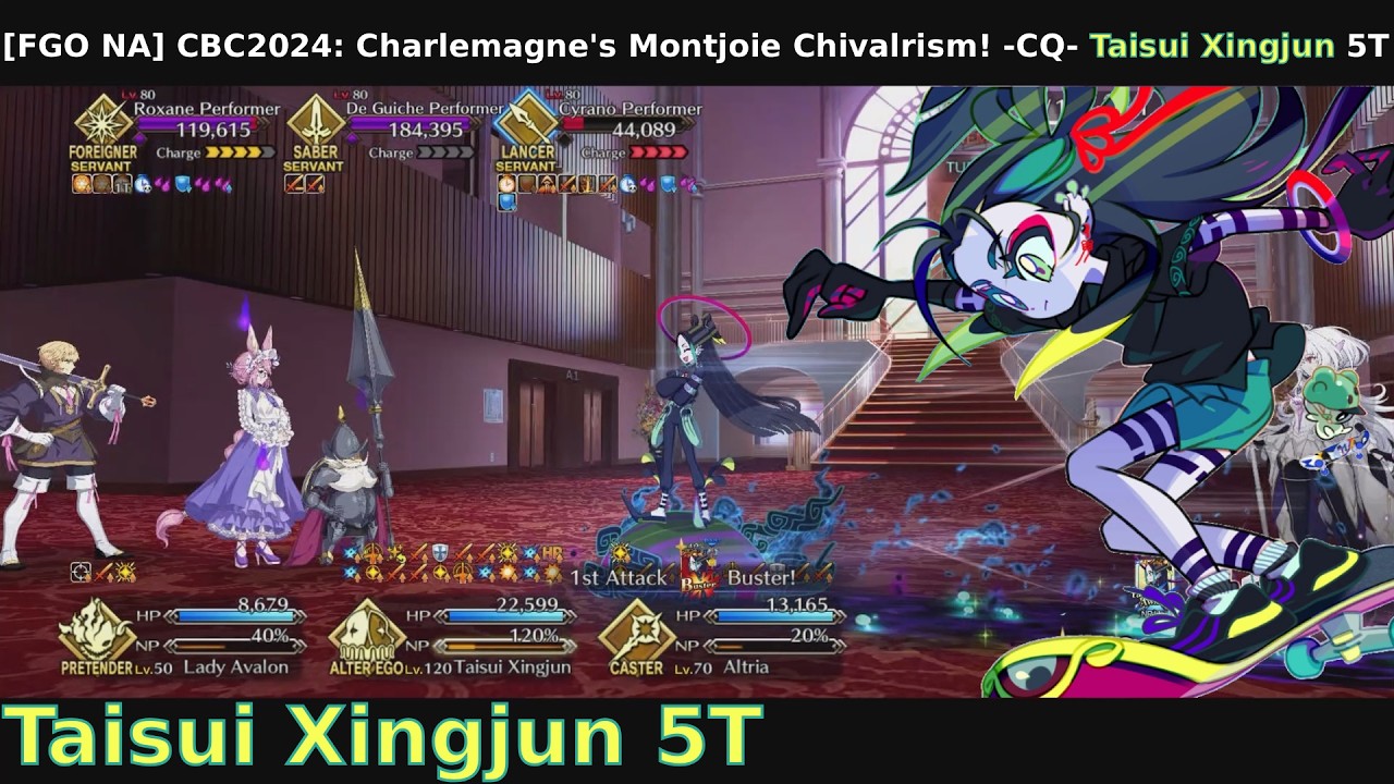 [FGO NA] CBC2024: Charlemagne's Montjoie Chivalrism! - Challenge Quest - Taisui Xingjun 5T