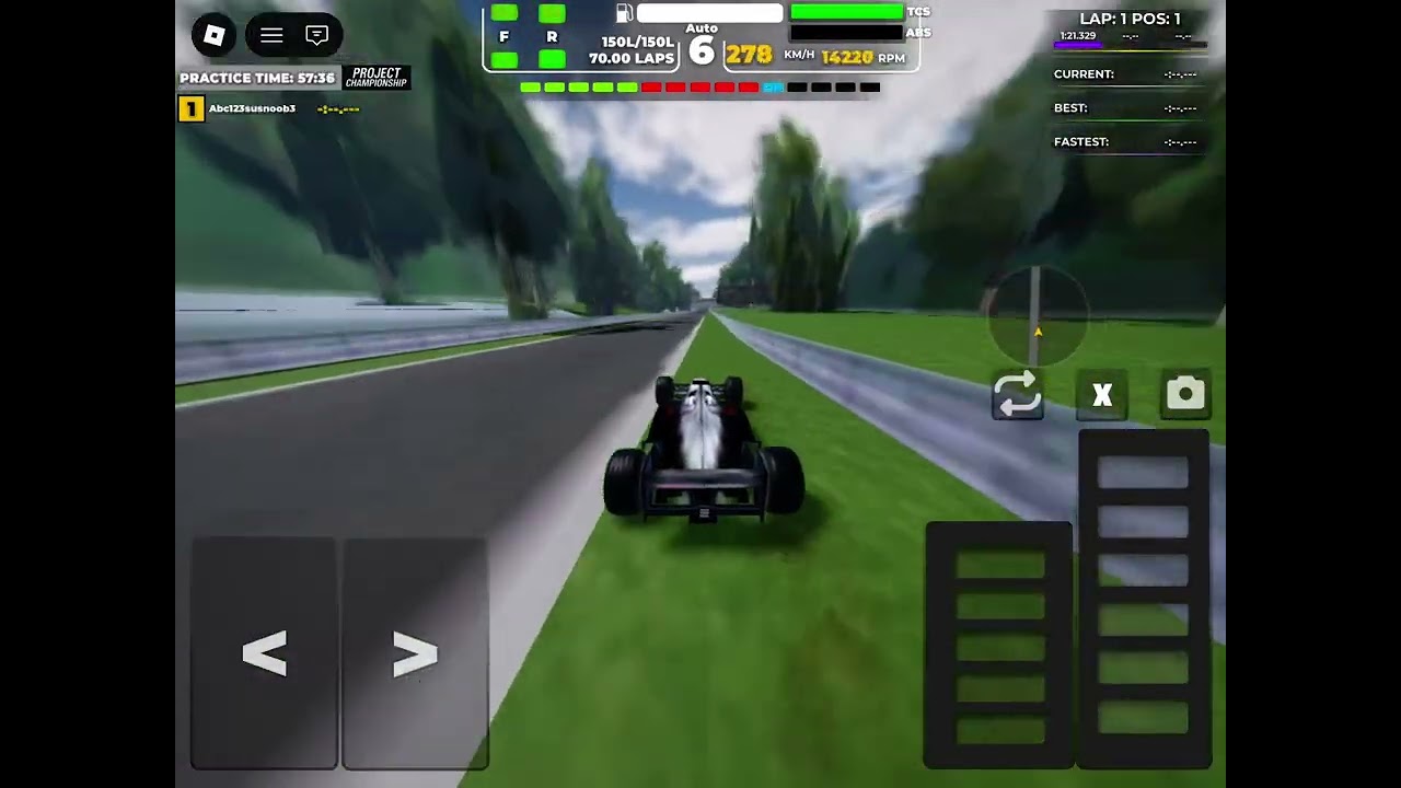 1998 McLaren f1 car on Monza track