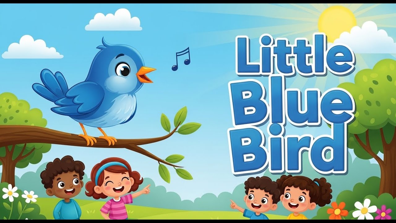 Little Blue Bird 🐦💙 | Fun Learning Song for Kids | Happy Tale & Tune