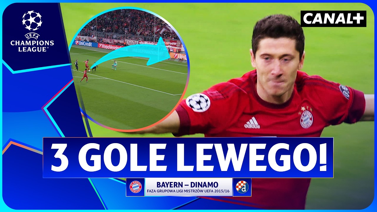 HAT-TRICK LEWANDOWSKIEGO W LIDZE MISTRZ&Oacute;W UEFA! BAYERN - DINAMO, SEZON 2015/16, SKR&Oacute;T MECZU