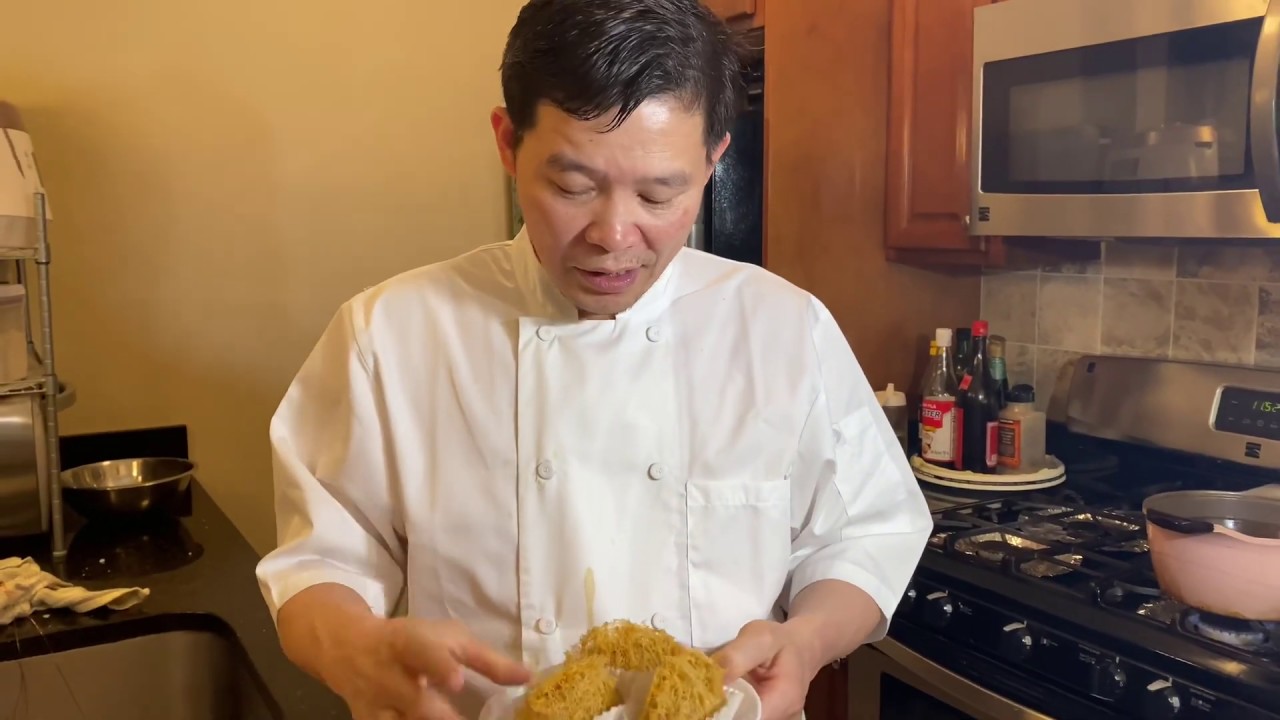 Bánh khoai môn nhân thịt chiên - Deep Fry Taro Dumpling
