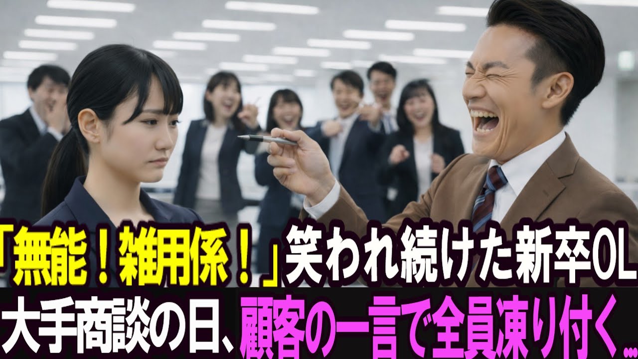 「雑魚！無能係！」笑われ続けた新卒OL。大手商談の日、顧客の一言で全員凍り付く...