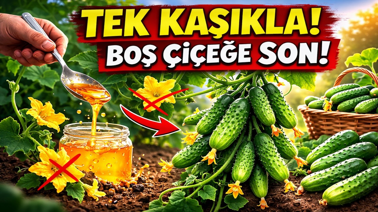 TEK KAŞIKLA HIYARDA BOŞ ÇİÇEĞE SON!