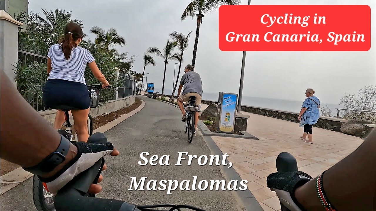 Sea Front, Maspalomas. Cycling in Gran Canaria.
