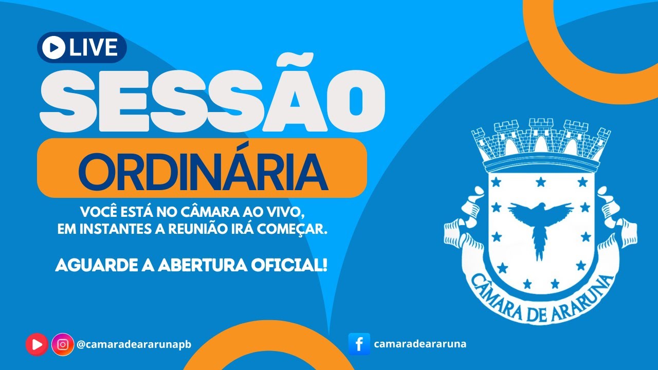 SESSÃO ORDINÁRIA DA CÂMARA MUNICIPAL DE ARARUNA - 20 DE FEVEREIRO DE 2026