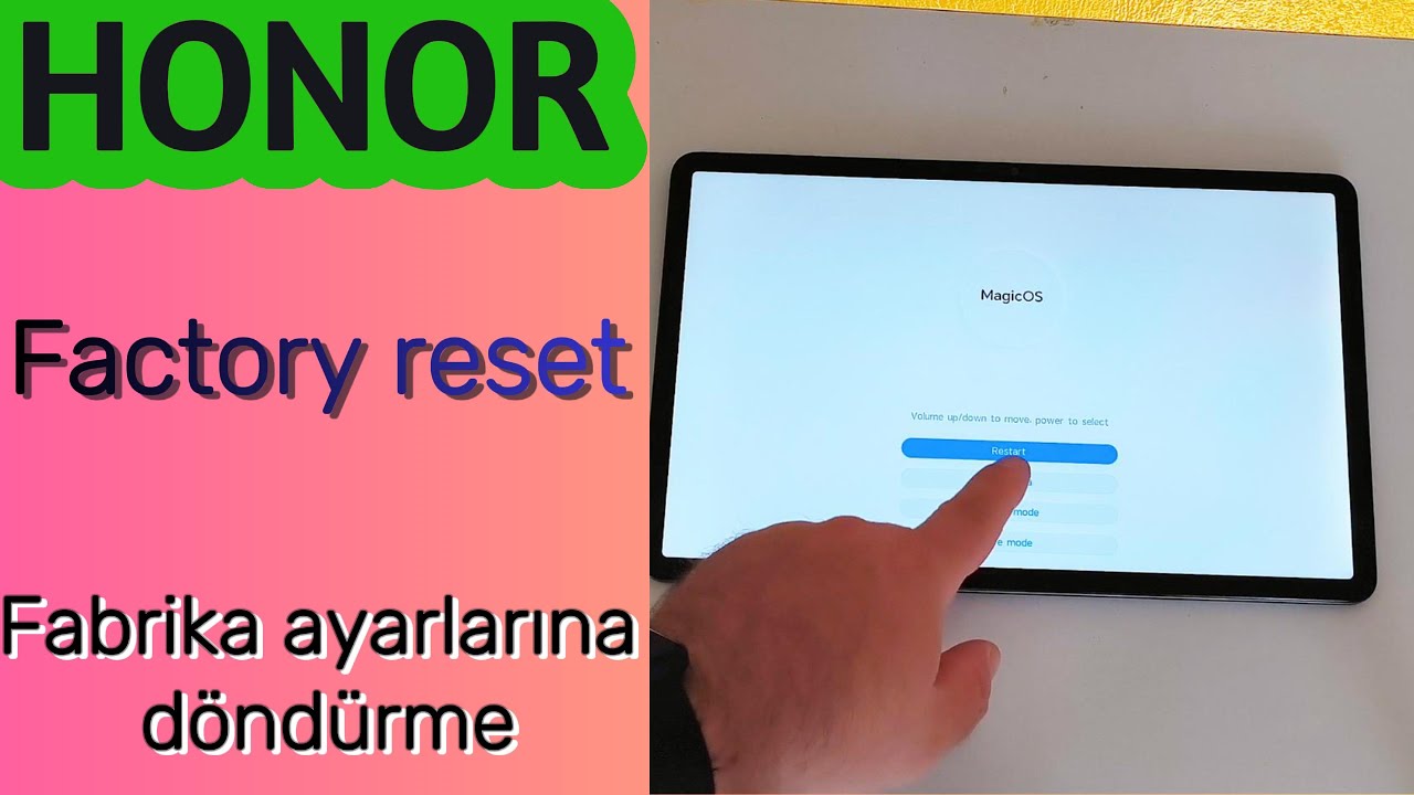 HONOR TABLET SIFIRLAMA  /  FACTORY RESET (Fabrika ayarlarına döndürme) #honor #reklam