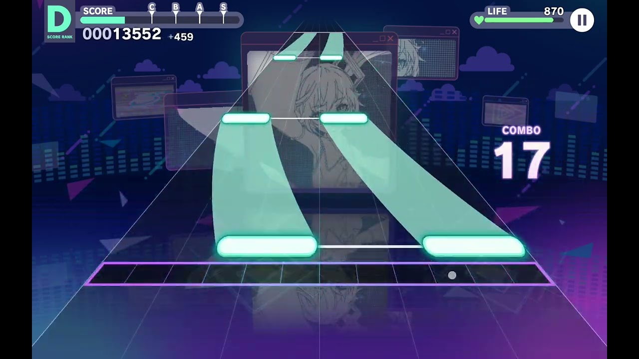 Playing pjsk (difficulty hard) 