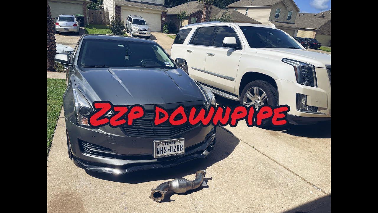 ATS 2.O LTG ZZP CATTED DOWNPIPE INSTALLED/EXHAST CLIPS STRAIGT PIPE SOUNDS AMAZING (CAMARO)