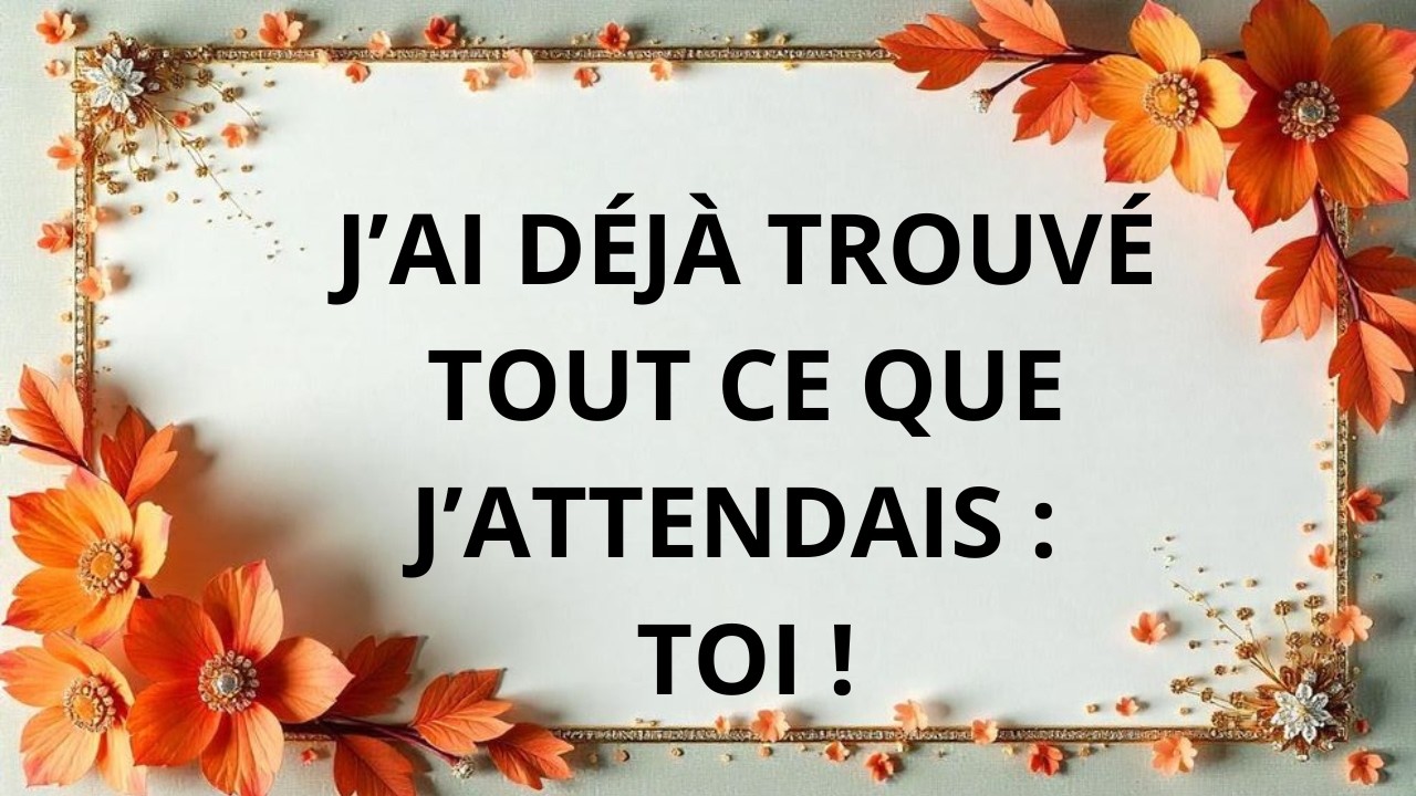 J’ai déjà trouvé ce que j’attendais.