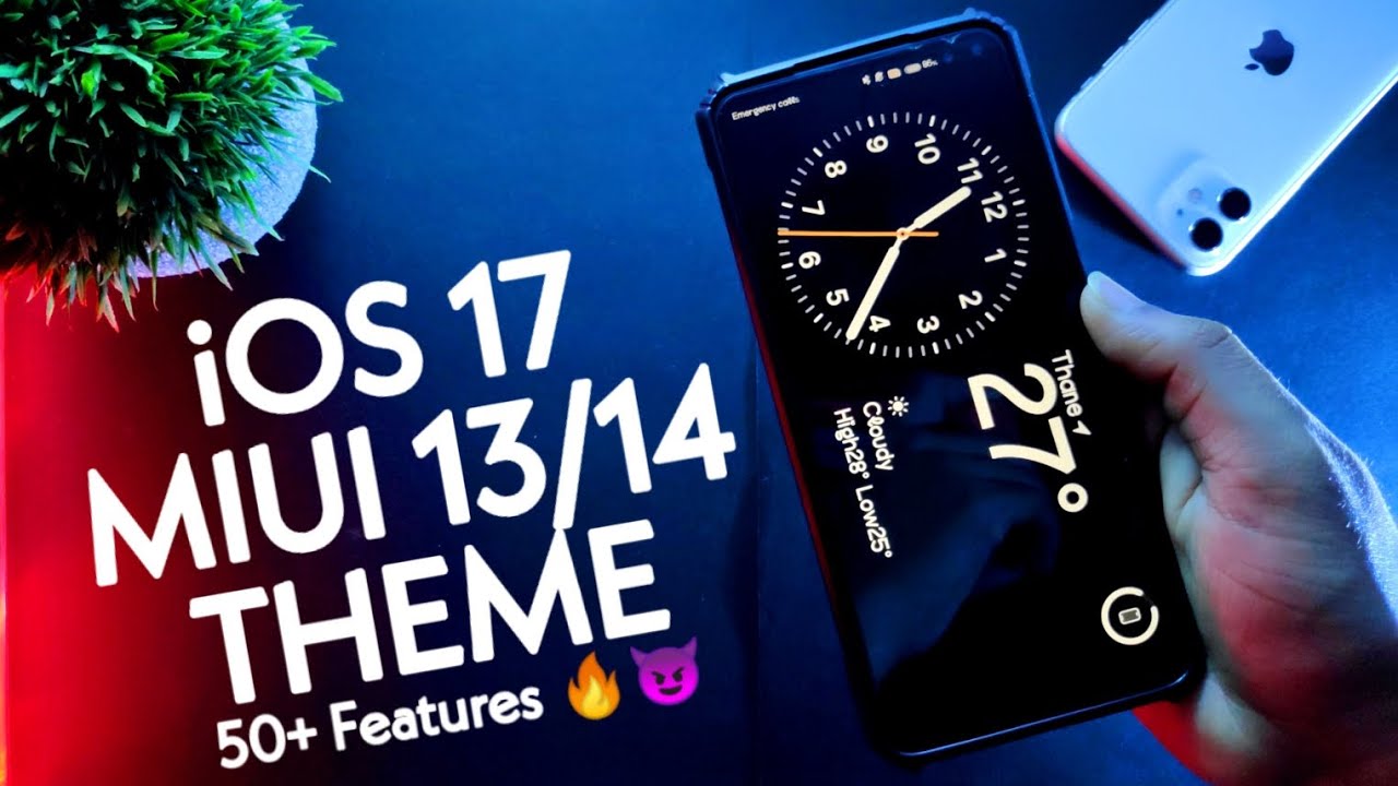 iOS 17 iN Miui 12.5/13&14 Theme | New iOS 17 Clock Style&Lock Unlock Animation |#ios17#ios17features