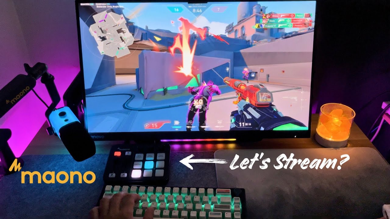 Streamer Setup by MAONO | Unboxing | Valorant POV asmr 🎮🎵