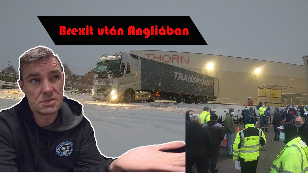 A kamionos Brexit után Angliában-2021