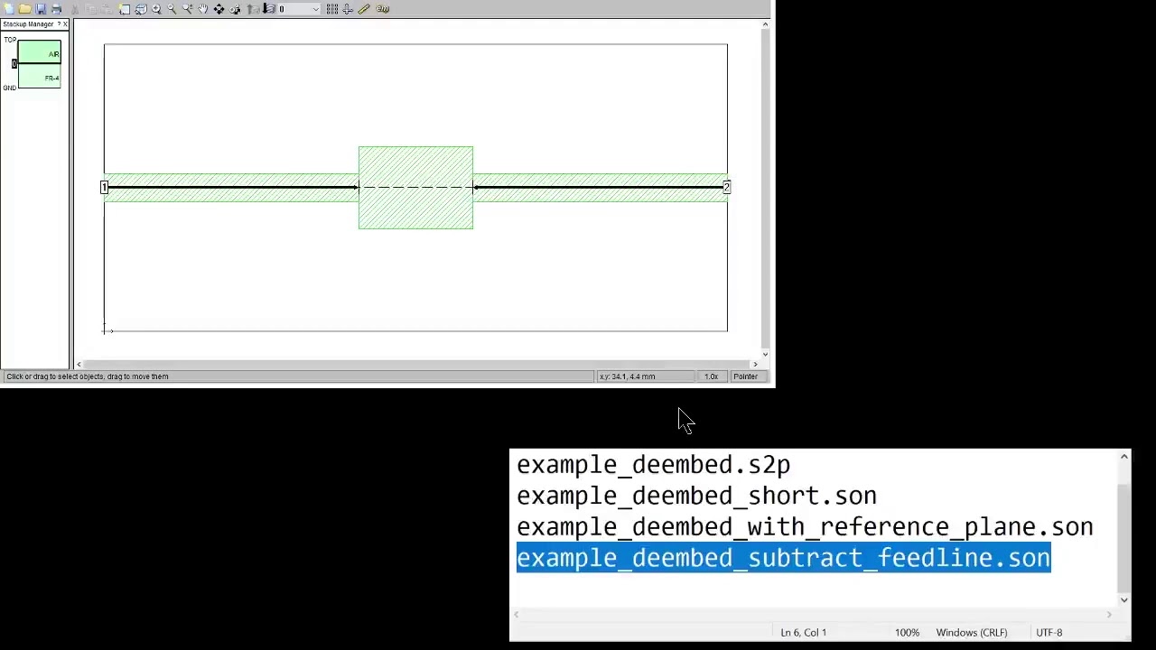 Simulate de-embedding 50-ohm feedlines using Sonnet Software [Thai]