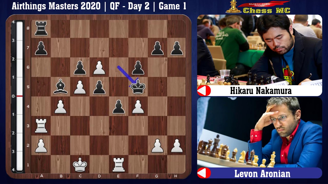 Hikaru Nakamura Vs Levon Aronian | Quarterfinals - Day 2 | Airthings Masters 2020