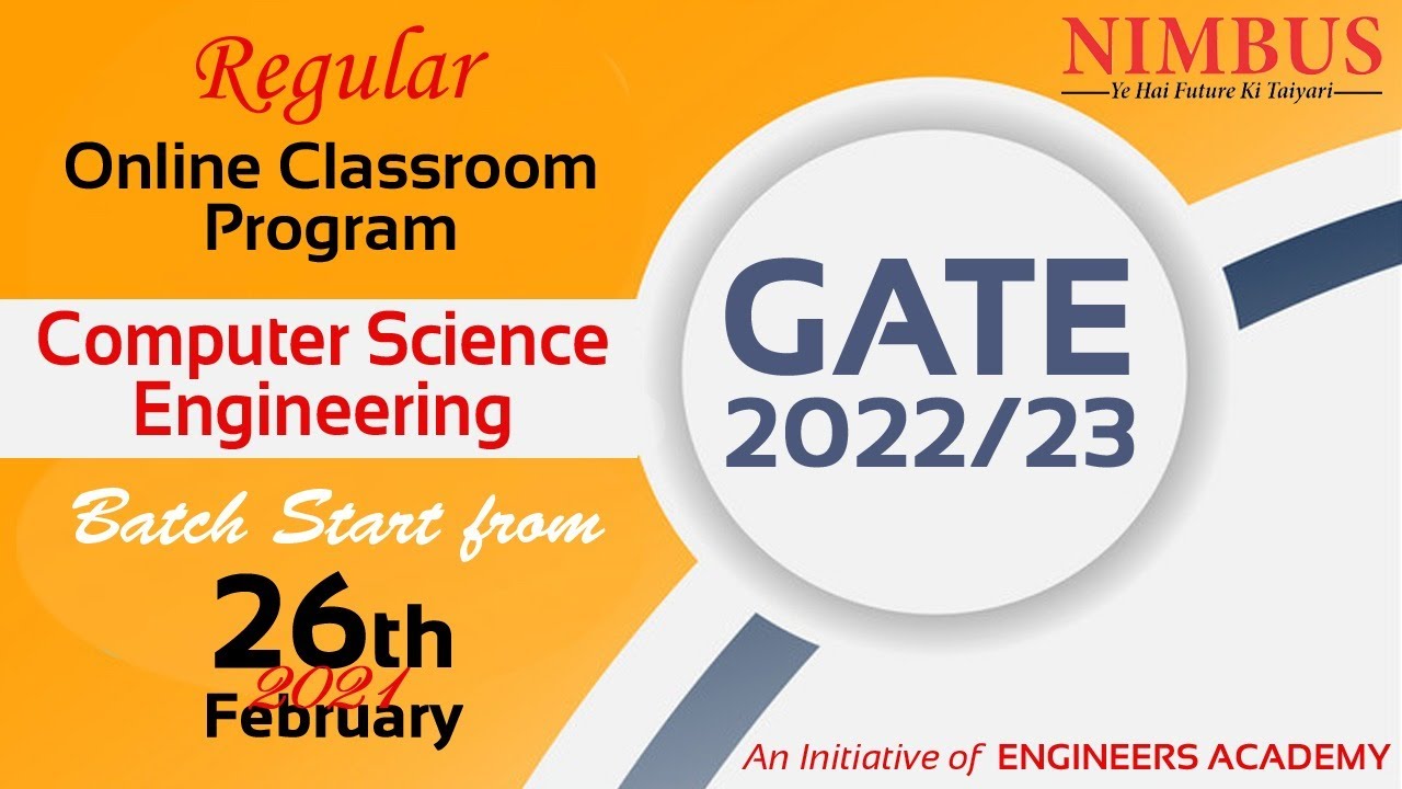 GATE Computer Science Online coaching | GATE 2022 Online Coaching |  GATE CS New Batch Announcement