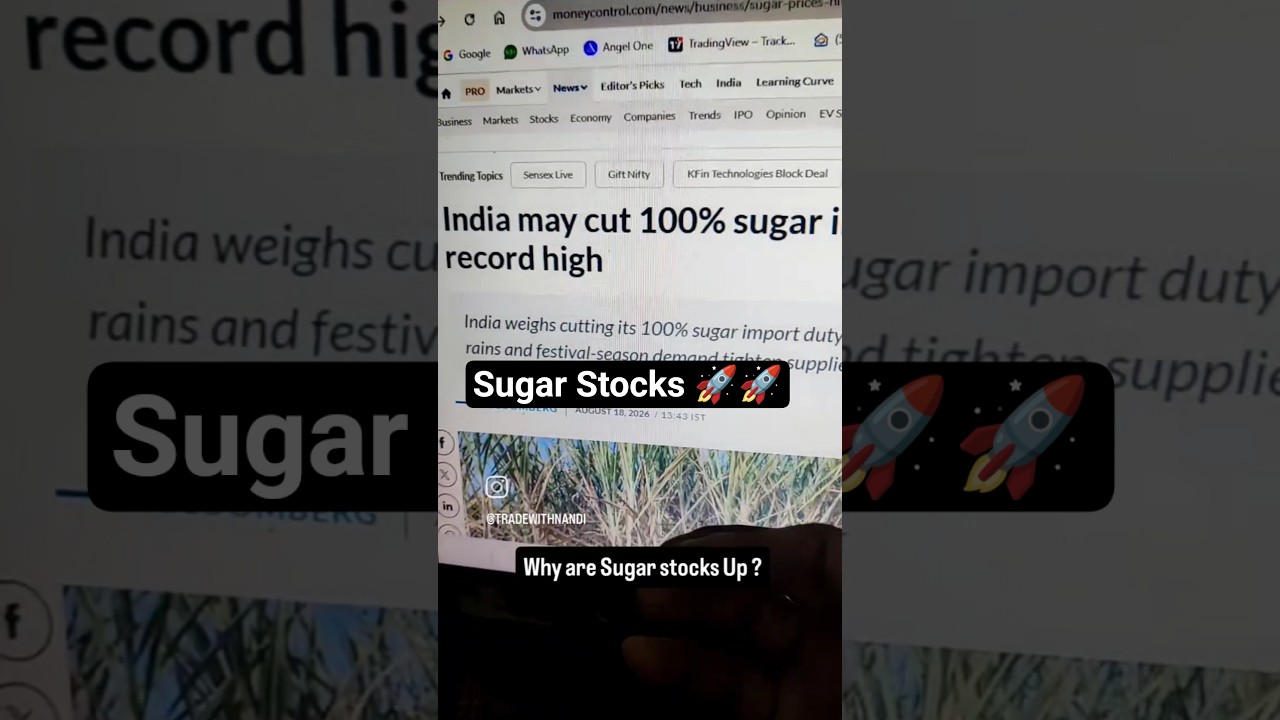 Tariff removed on sugar import but sugar Stocks 🚀🚀 😐🤔.#sugar #tarrif #chini #ethanol #fyp
