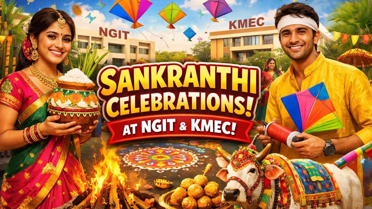 Sankranthi Celebrations at NGIT & KMEC | Traditional Vibes, Dance & Fun 🪁🌾