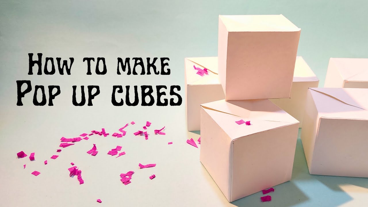 How to make Pop Up cubes? Full tutorial. Easy step wise. Jumping cubes tutorial. #popupcubes
