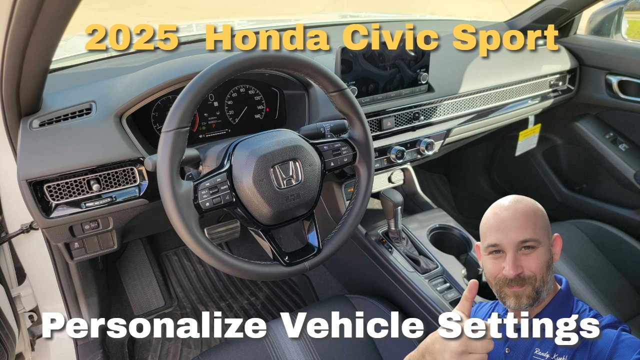 2025 Honda Civic Sport Vehicle Settings