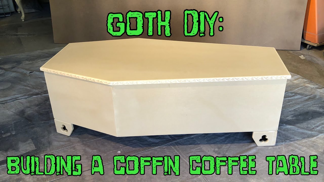 Goth DIY tutorial- build a coffin coffee table