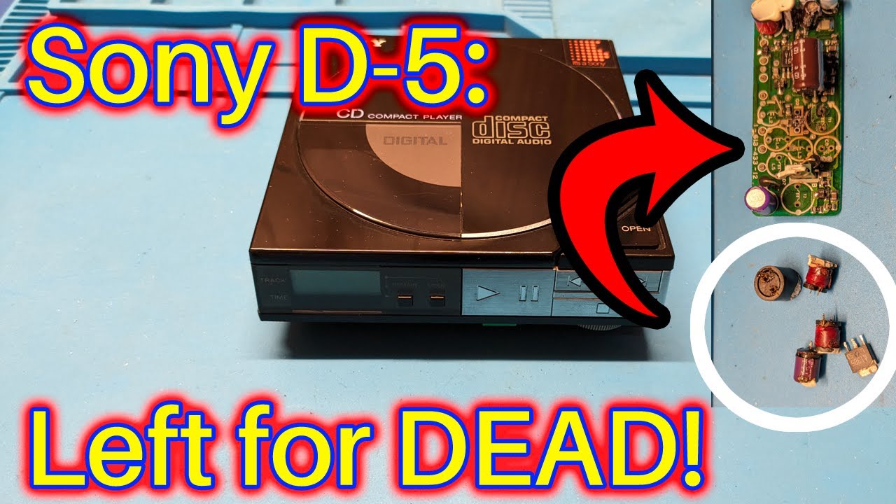 Sony CD Discman D-5 No Power. Lets Fix it