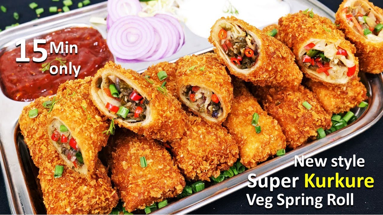 15 मिनट में नए Kurkure Spring Roll घर की फटाफट वाली शीट से देखलेंगे तो रोज बनायेगे | Veg Spring Roll