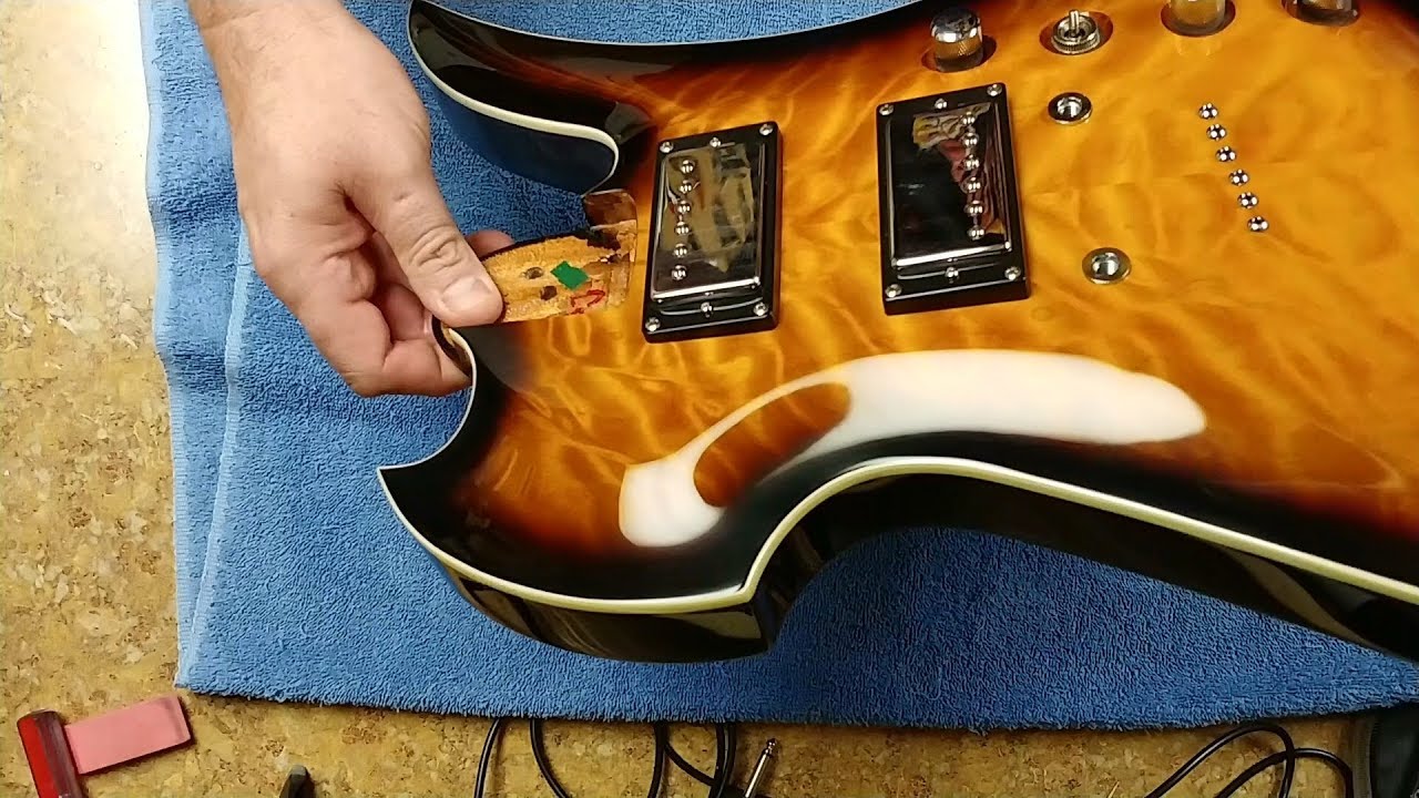 Guitar Top Remove Scratches and Polish Part 1