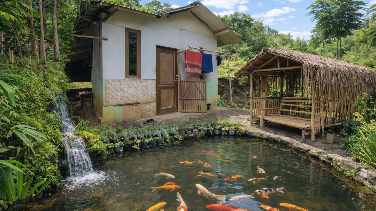 Impian Di Masa Tua‼️Tinggal Di Rumah Unik Sederhana Di Dekat Sumber Mata Air